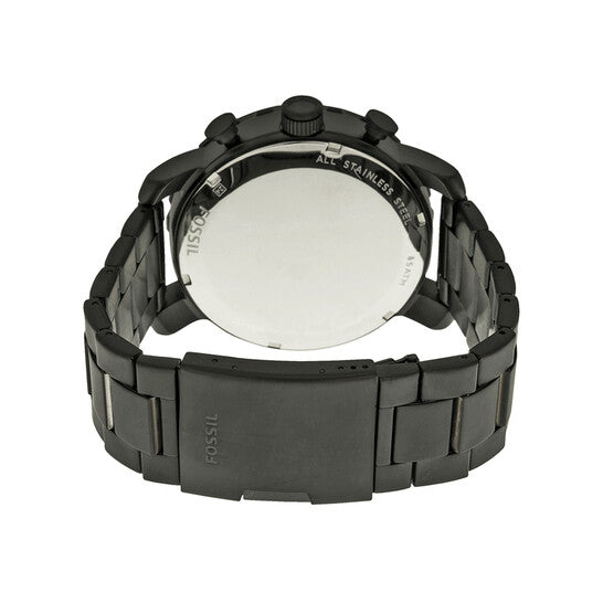 Fossil Nate Chronograph Black Dial Black Ion-plated Men's Watch Item JR1401