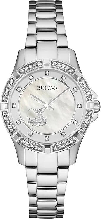 Bulova Women's 96L226 Timeless Crystal Silver Dial Quartz Watch