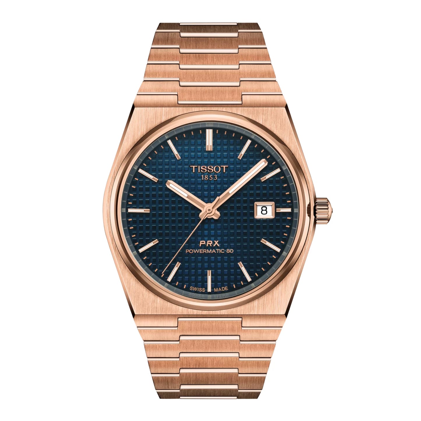 Tissot PRX Powermatic 80 40mm Blue Dial Rose Gold Watch T1374073304100