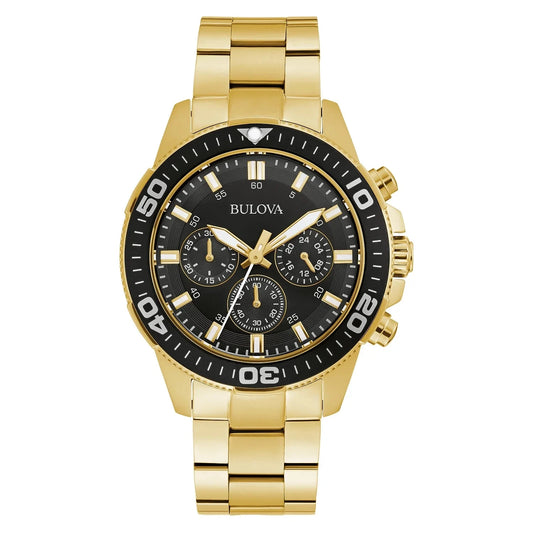 Bulova Men's Gold-Tone Chronograph Watch 98A248