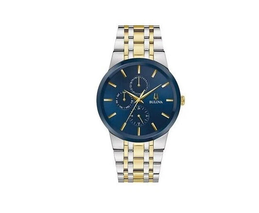 Bulova Men's Modern Quartz Day / Date Silver Stainless Steel Watch 40 MM 98C145