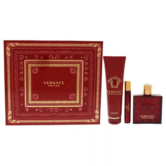 Versace Eros Flame by Versace for Men - 3 Pc Gift Set
