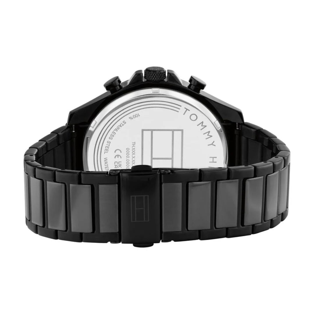 Tommy Hilfiger 1792081 Men's Stainless Steel Black Dial Watch 46mm