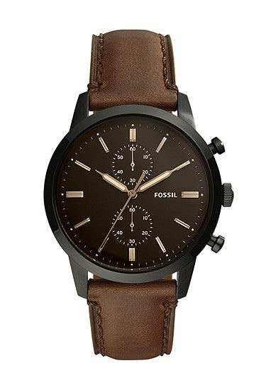 Fossil Townsman Chronograph Brown Satin Dial Men's Watch FS5437
