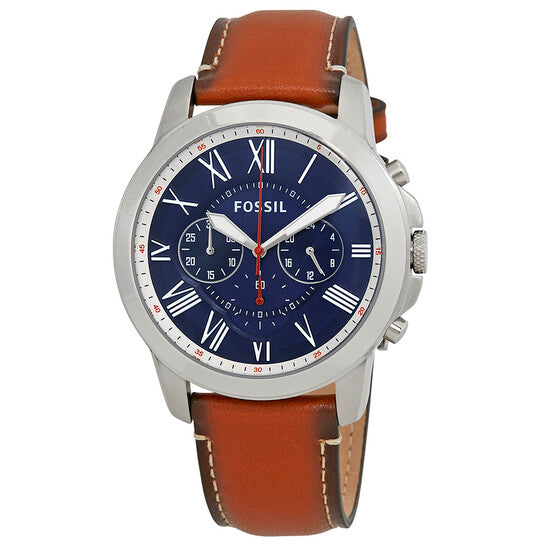 Fossil  Grant Chronograph Navy Blue Dial Men's Watch FS5210