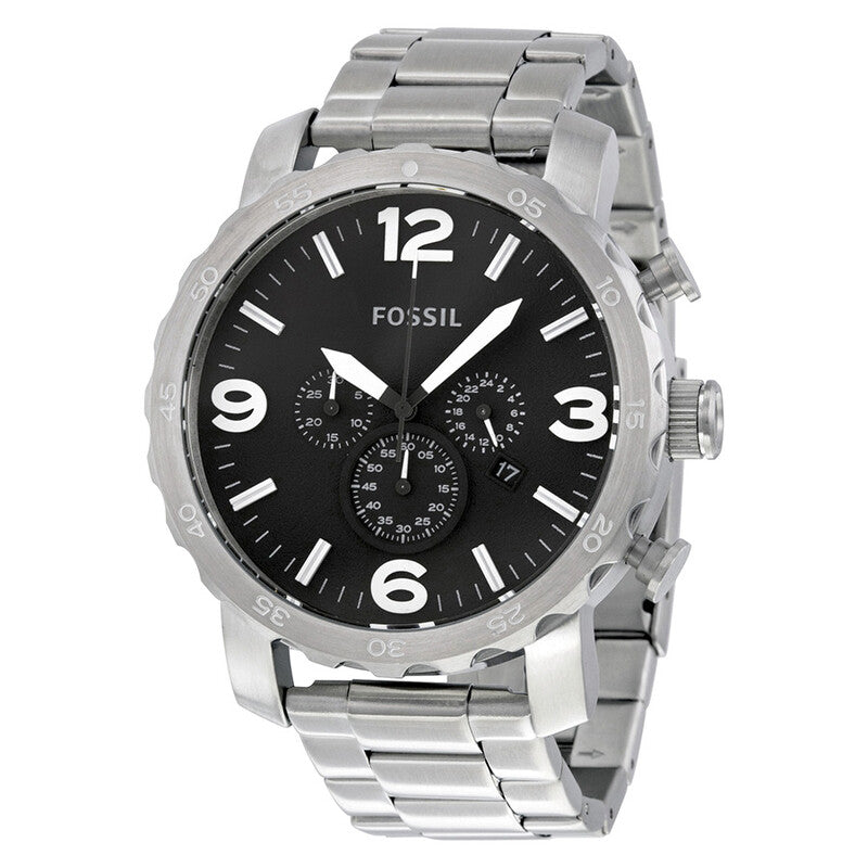 Fossil Nate Stainless Steel Chronograph Mens Watch JR1353