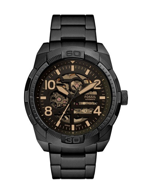 Fossil Bronson Automatic Black Stainless Steel Watch ME3256