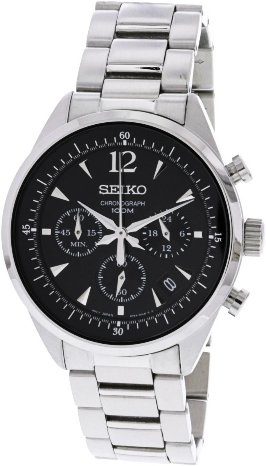 Seiko Chronograph Black Dial Men's Watch SSB067