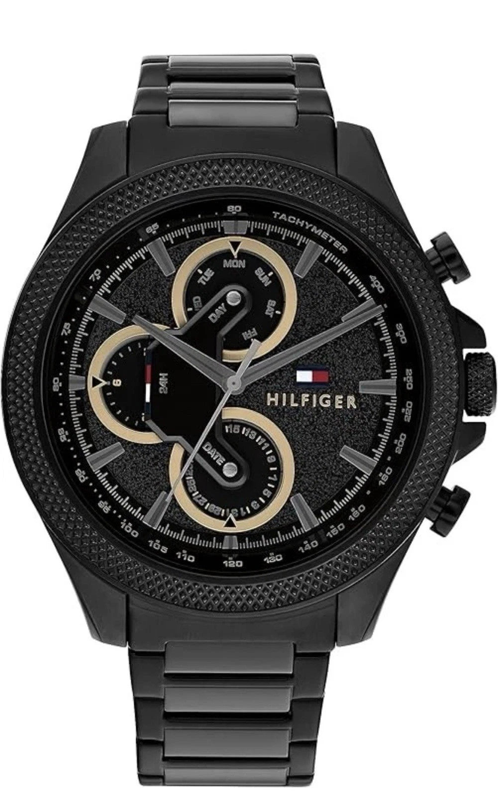 Tommy Hilfiger 1792081 Men's Stainless Steel Black Dial Watch 46mm