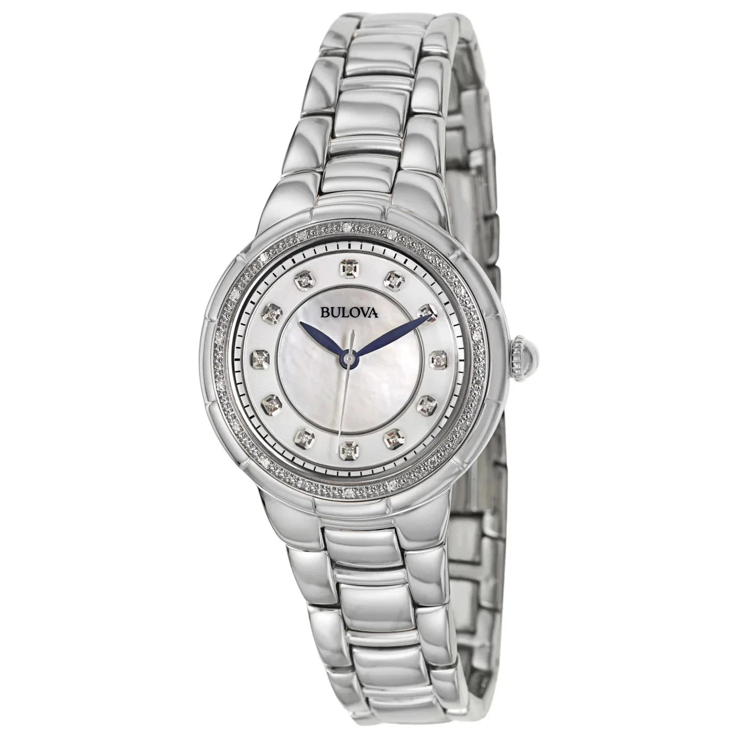 Bulova 96R174 Rosedale Collection Diamond Mother of Pearl Dial Ladies Watch
